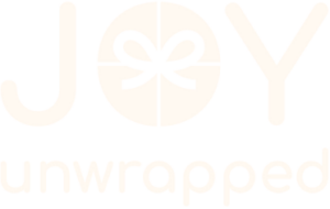 Joy Unwrapped White Logo